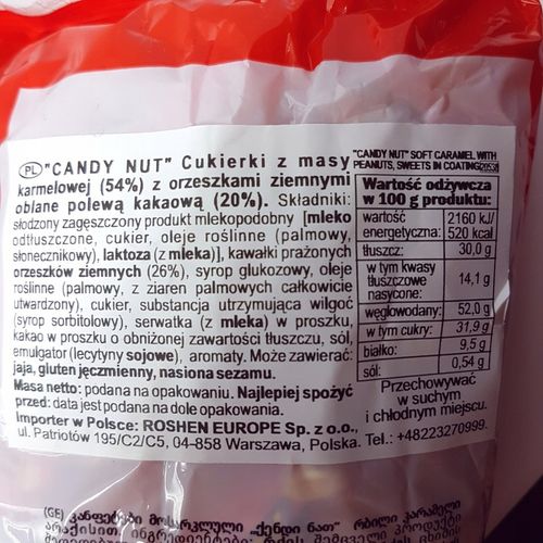 CUKIERKI CANDY NUT 1 kg ROSHEN LUZ na Arena.pl
