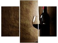 OBRAZ RED WINE KIELISZEK BUTELKA