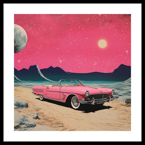 Plakat 50x50cm Kabriolet W Kosmosie na Arena.pl