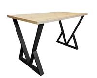 Stół do salonu kuchni 70x120x28 LOFT V czarny Dąb Craft