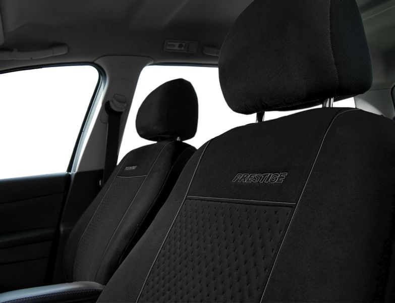 Pokrowce alcantara przód PRESTIGE 1+1 Czarne VW PASSAT B4 B5 B6 B7 B8 zdjęcie 4