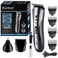 BEZPRZEWODOWA MASZYNKA DO STRZYŻENIA WŁOSÓW MĘSKA GOLARKA BRODY KEMEI 3W1