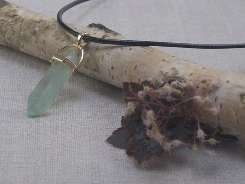 WISIOREK kamień FLUORYT ZIELONY naszyjnik [W1194] na Arena.pl