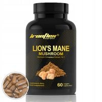 IRONFLEX LIONS MANE 500mg 60kaps SOPLÓWKA JEŻOWATA PAMIĘĆ KONCENTRACJA MÓZG