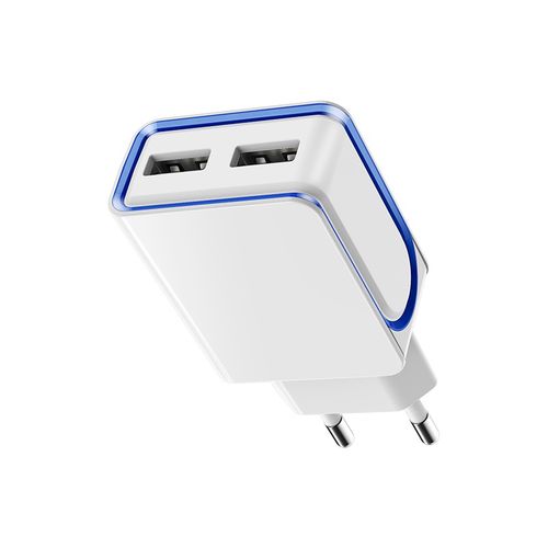 Ładowarka sieciowa 2x USB, 10W (Biały) na Arena.pl