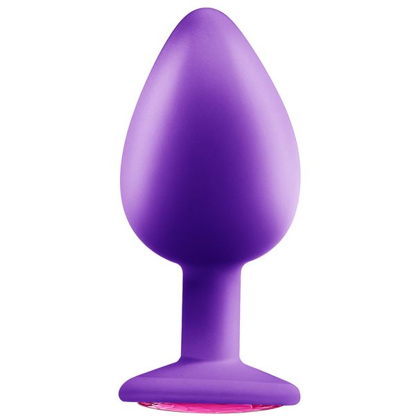 KOREK ANALNY Z KRYSZTAŁEM rozm S Fioletowy Kryształ Różowy zdjęcie 7