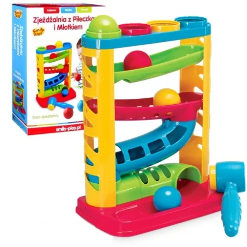 SMILY PLAY ZJEŻDŻALNIA Z PIŁECZKAMI i MŁOTKIEM 1+ na Arena.pl
