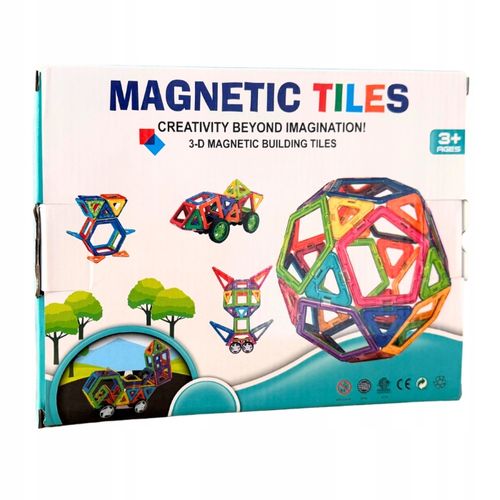 KLOCKI MAGNETYCZNE Zestaw 72 elementy Panele Figury 3D na Arena.pl
