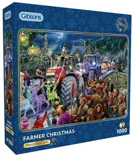 Puzzle 1000 Boże Narodzenie na wsi zdjęcie 1