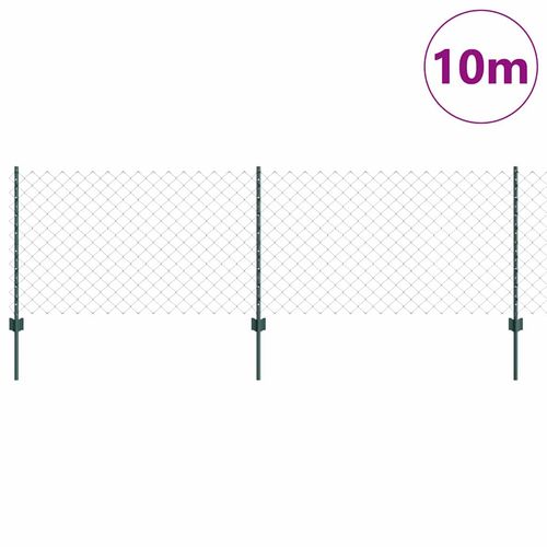 Ogrodzenie z słupkami Zielony 0.8 x 10 m Stal na Arena.pl
