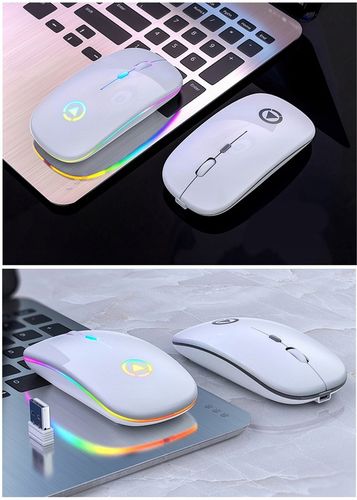 MYSZKA BEZPRZEWODOWA MYSZ OPTYCZNA SLIM LED CICHA BEZKLIKOWA 1600dpi na Arena.pl