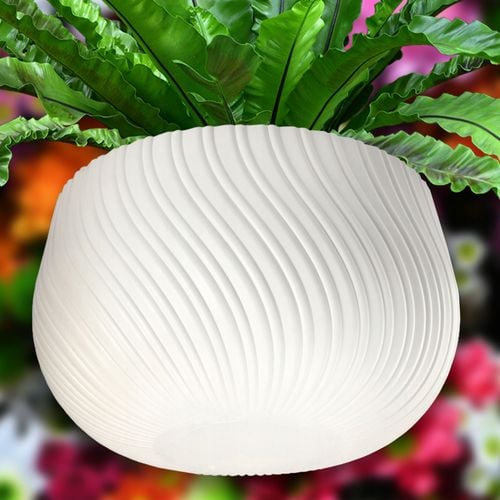 Donica Doniczka Wisząca Okrągła Misa Biała 29,5cm na Arena.pl