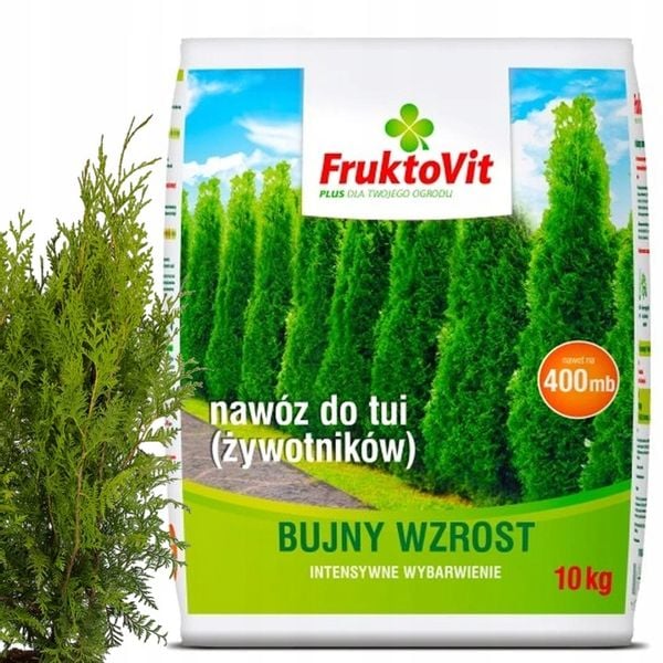 FRUKTOVIT PLUS NAWÓZ DO ŻYWOTNIKÓW TUI THUI BUJNY WZROST WYBARWIENIE 10KG zdjęcie 1
