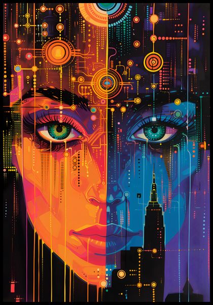 Plakat 68x98cm Cyfrowa Psyche zdjęcie 2