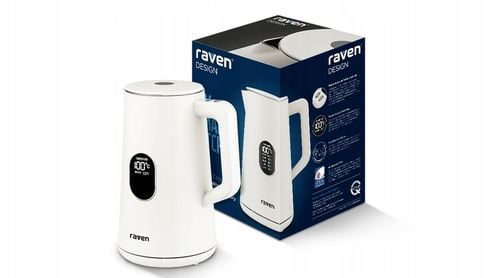 Biały Czajnik elektryczny RAVEN 1,5 W 1800 W na Arena.pl
