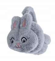 Mięciutkie pluszowe nauszniki Zajączek szare