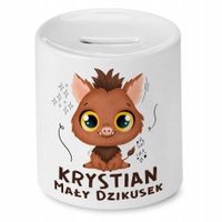 Skarbonka 330 Ml Dla Krystiana Syna Dziecka Z Nadrukiem Ze Zdjęciem