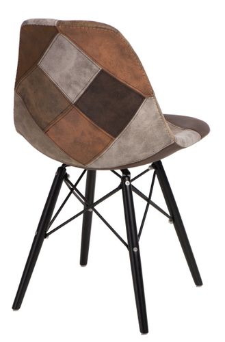 Krzesło P016W Patchwork beż - brąz/black D2 na Arena.pl