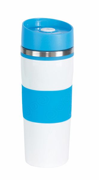 Kubek termiczny ARABICA, biały, jasnoniebieski zdjęcie 1