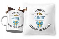 Zestaw Dla Gamera Poduszka + Kubek Na Prezent Z Nadrukiem Ze Zdjęciem