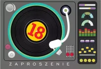 Zaproszenie Zz-055 Urodziny 18 Dj (5 Szt.)