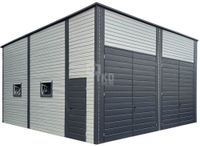 Hala blaszana Magazyn 7x8m 2x Brama 4x Okno Drzwi Rynny TKD329