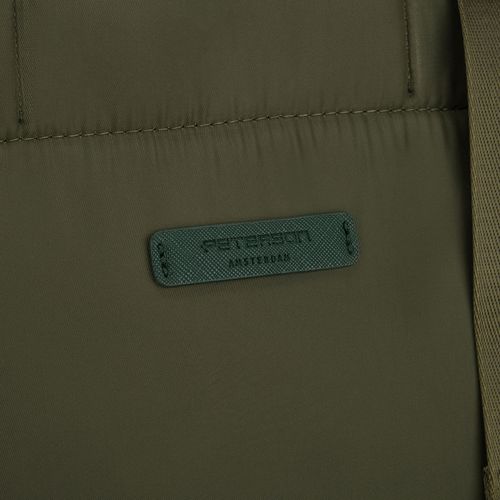 zielona shopperka damska z nylonu, jednokomorowa z doczepianym na Arena.pl