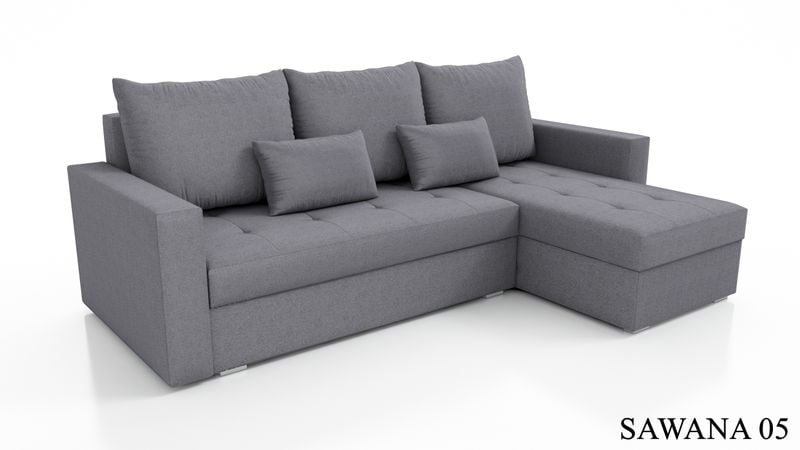 Rozkładany narożnik Focus pikowany z pojemnikiem zdjęcie 8