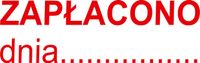 PIECZĄTKA automatyczna samotuszująca - ZAPŁACONO DNIA - tanie pieczątki