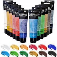 2 x Zestaw 12 farb akrylowych HEAVY BODY Phoenix artystyczne gęste 12x100ml