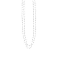 Naszyjnik z pereł białe korale perły lata 20., 80 cm