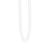 Naszyjnik z pereł białe korale perły lata 20., 80 cm