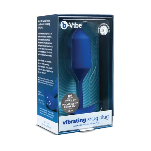 b-vibe vibrating snug plug 4 navy - wibrująca anatomiczna wtyczka 15 cm na Arena.pl