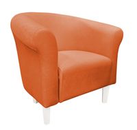 Fotel Milo Mikrofaza 5 carrot nogi 15 białe