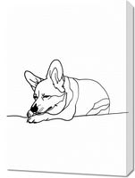Obraz 50x70cm Śpiący Corgacz