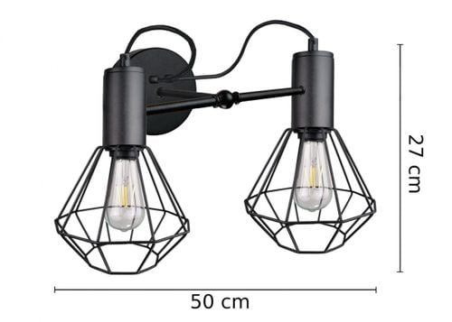 Kinkiet 2xE27 LARS BLACK na Arena.pl