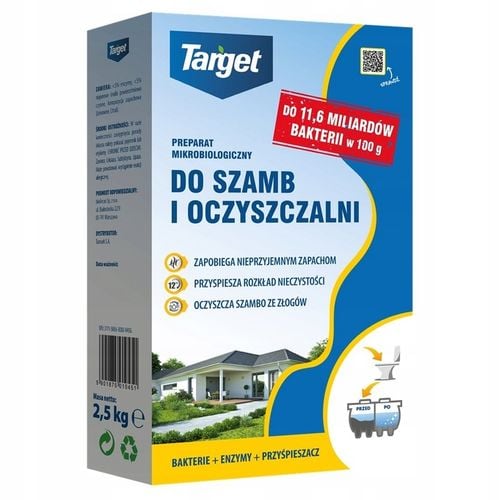 BAKTERIE PREPARAT DO SZAMBA I OCZYSZCZALNI PRZYDOMOWYCH 2,5 KG TARGET na Arena.pl
