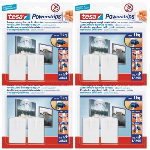TESA POWERSTRIPS Haczyki samoprzylepne do ramek zdjęć obrazów 1kg na Arena.pl