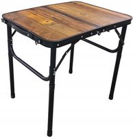 STOLIK TURYSTYCZNY kempingowy składany 60x45x25-56 cm DREWNO