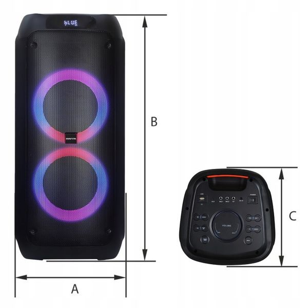 Głośnik Karaoke Bluetooth MANTA ATTIS Mikrofon USB Power Audio Przenośny zdjęcie 3