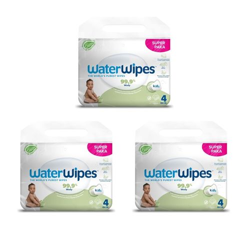 WaterWipes Chusteczki nawilżane 4x60 99,9 % WODY BIO DLA DZIECI na Arena.pl