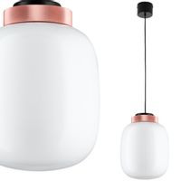 Lampa zwisowa Boom 9969P/A Step LED 24W 3000K owalna biała miedziana