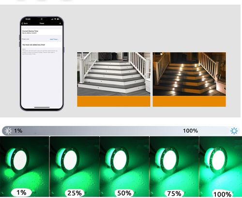 UŻYWANE Lampki tarasowe WiFi SUBOSI RGB LED 45mm IP67 z Alexa 10 szt na Arena.pl
