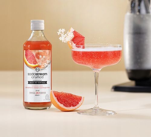 Baza do koktajli SodaStream Grejpfrut Kwiat Bzu 330ml + Butelka 1l+ książka na Arena.pl