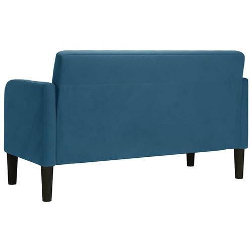 Sofa dwuosobowa niebieska 109 cm aksamitna na Arena.pl