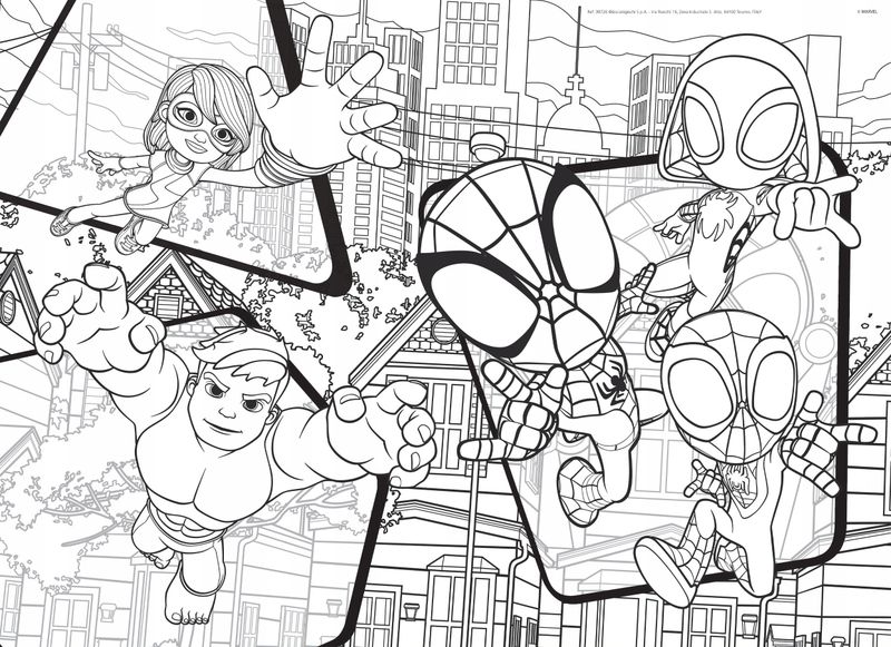 Lisciani Marvel Puzzle Df Maxi Floor 2 X 24 Spidey zdjęcie 3