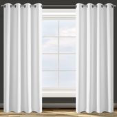 Zasłona gotowa na przelotkach PARISA 135x250 Design91 biała