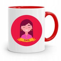 Kubek Czerwony Prezent Dla Mamy Matki Mamusi Mom Z Nadrukiem Ze Zdjęciem