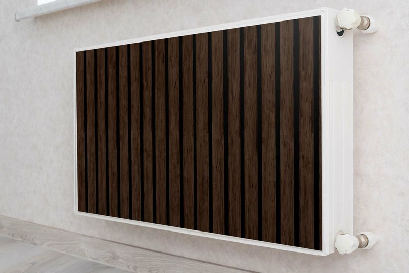 Mata MAGNETYCZNA Kaloryfera Lamele Deski 3D Imitacja Drewna 90cm x 60cm zdjęcie 4