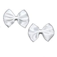 Białe spinki do włosów na klipsie 2 sztuki 4,5x5 cm